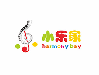 小樂(lè)家（中文名），harmony bay （英文名）logo設(shè)計(jì)