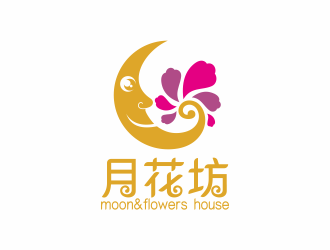 何嘉健的月花坊西式快餐logo設計