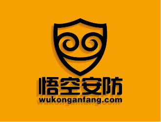 陳曉濱的悟空安防公司對(duì)稱標(biāo)志logo設(shè)計(jì)