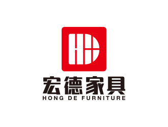 王濤的宏德家具家居圖標logo設計