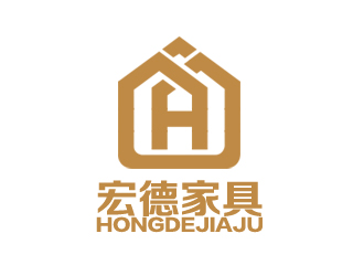 余亮亮的宏德家具家居圖標logo設計