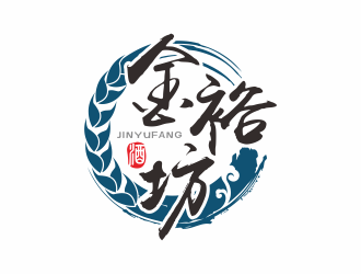 金裕坊白酒商標(biāo)logo設(shè)計