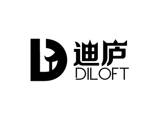 張俊的迪廬；DILOFT 對稱標志logo設(shè)計