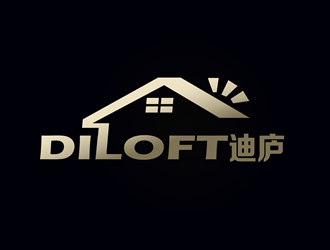 朱兵的迪廬；DILOFT 對稱標志logo設(shè)計