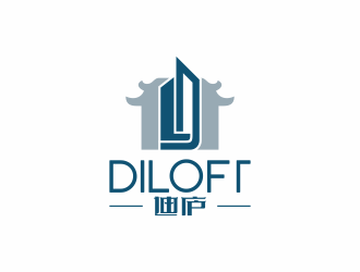 何嘉健的迪廬；DILOFT 對稱標志logo設(shè)計