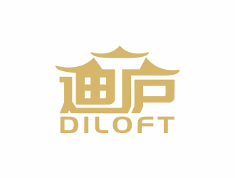 湯儒娟的迪廬；DILOFT 對稱標(biāo)志logo設(shè)計