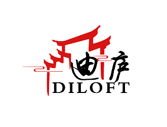 秦曉東的迪廬；DILOFT 對(duì)稱標(biāo)志logo設(shè)計(jì)