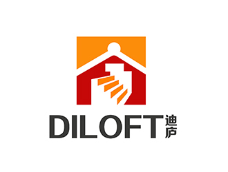 潘樂的迪廬；DILOFT 對稱標志logo設(shè)計