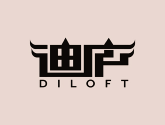 譚家強的迪廬；DILOFT 對稱標志logo設(shè)計