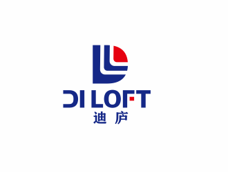 張偉的迪廬；DILOFT 對稱標志logo設(shè)計