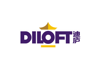 鄭國(guó)麟的迪廬；DILOFT 對(duì)稱標(biāo)志logo設(shè)計(jì)