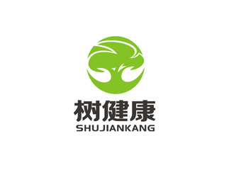 鄭國麟的樹健康綠色植物圖標logo設(shè)計