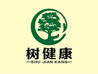 勞志飛的樹健康綠色植物圖標logo設(shè)計