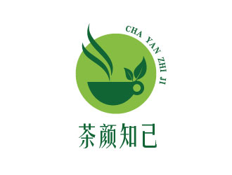 連杰的茶顏知己連鎖飲料店標志設計logo設計