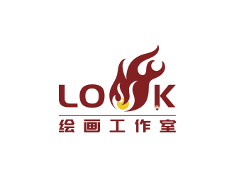 黃安悅的look繪畫工作室logo設(shè)計(jì)