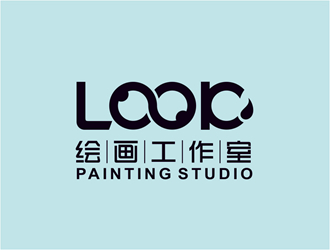 唐國(guó)強(qiáng)的look繪畫工作室logo設(shè)計(jì)