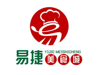 易捷美食城logo設(shè)計