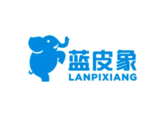 曾翼的藍皮象logo設計