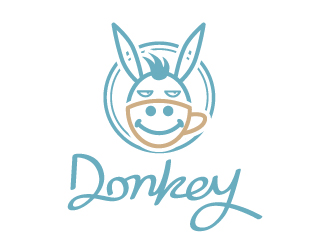 張俊的Donkey 手繪線條logologo設(shè)計