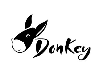 鐘炬的Donkey 手繪線條logologo設(shè)計