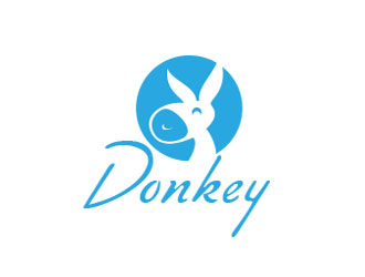 朱紅娟的Donkey 手繪線條logologo設(shè)計