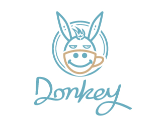 張俊的Donkey 手繪線條logologo設(shè)計