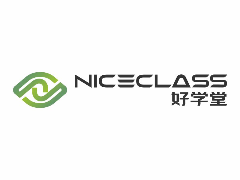 英文名字是“Niceclass ”，中文名字是“好學堂”logo設計