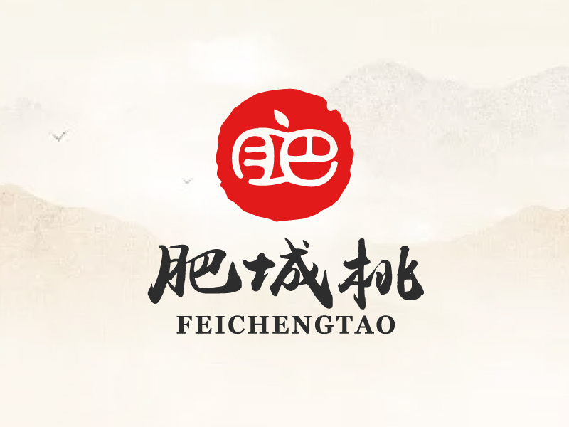 馬丞的肥城桃logo設計