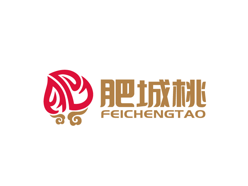 張俊的肥城桃logo設計