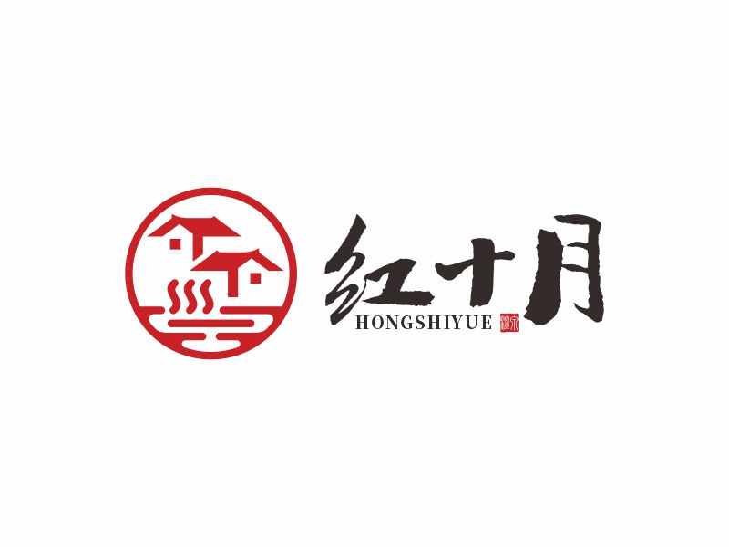 何嘉健的紅十月旅游度假logo設(shè)計