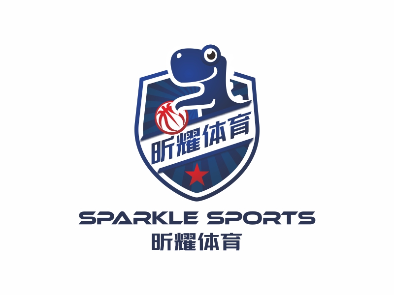 陳國(guó)偉的昕耀體育，副標(biāo)題：SPARKLE SPORTSlogo設(shè)計(jì)